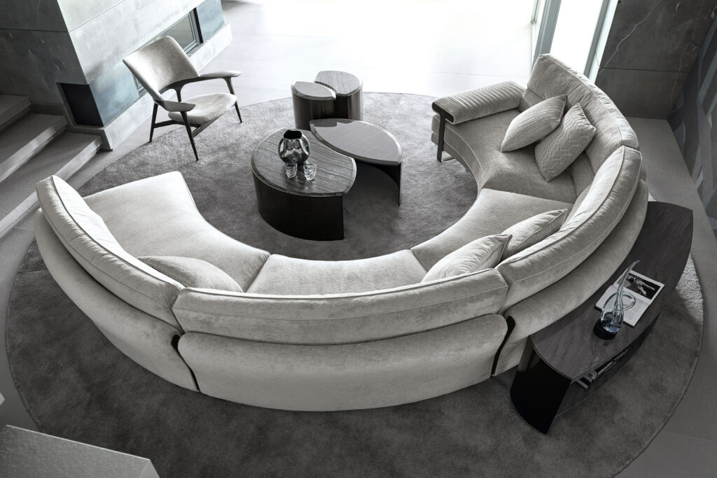 Mirage curved sofa table collection