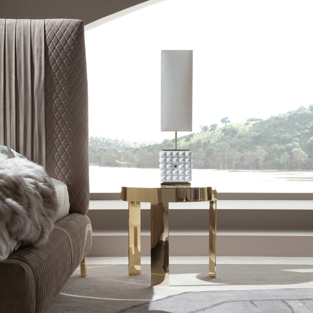Infinity Round Metal End Table | Giorgio Collection
