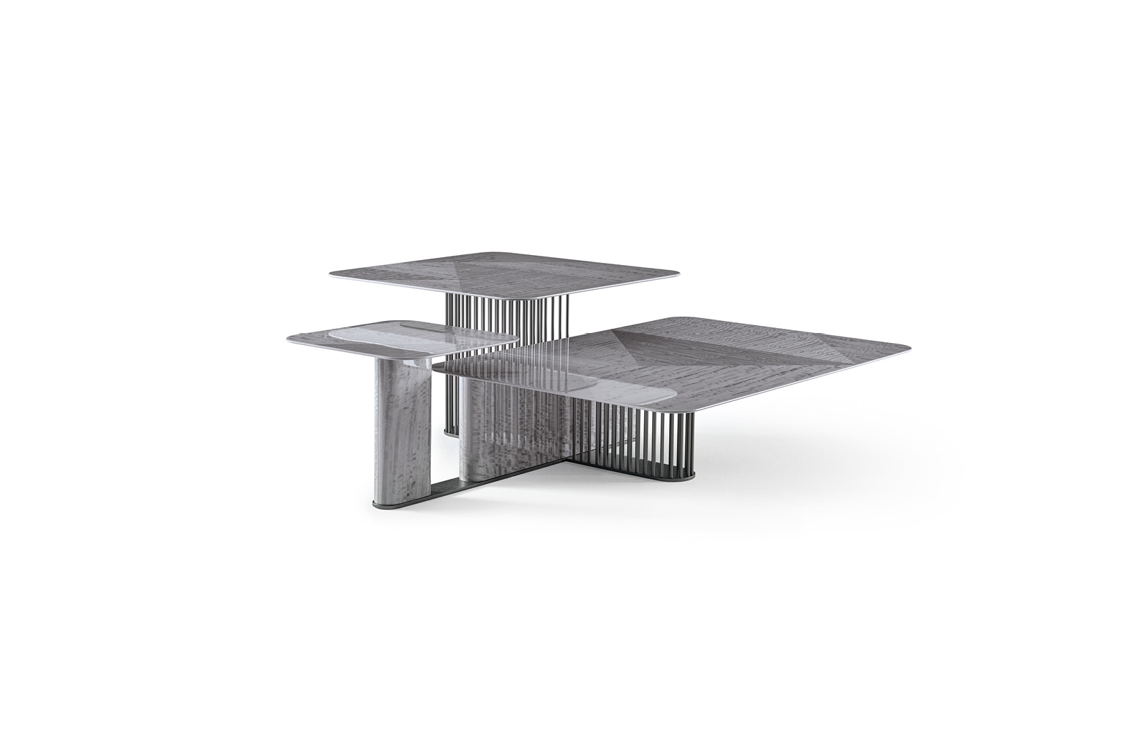 Moonlight triple cocktail table - giorgio collection